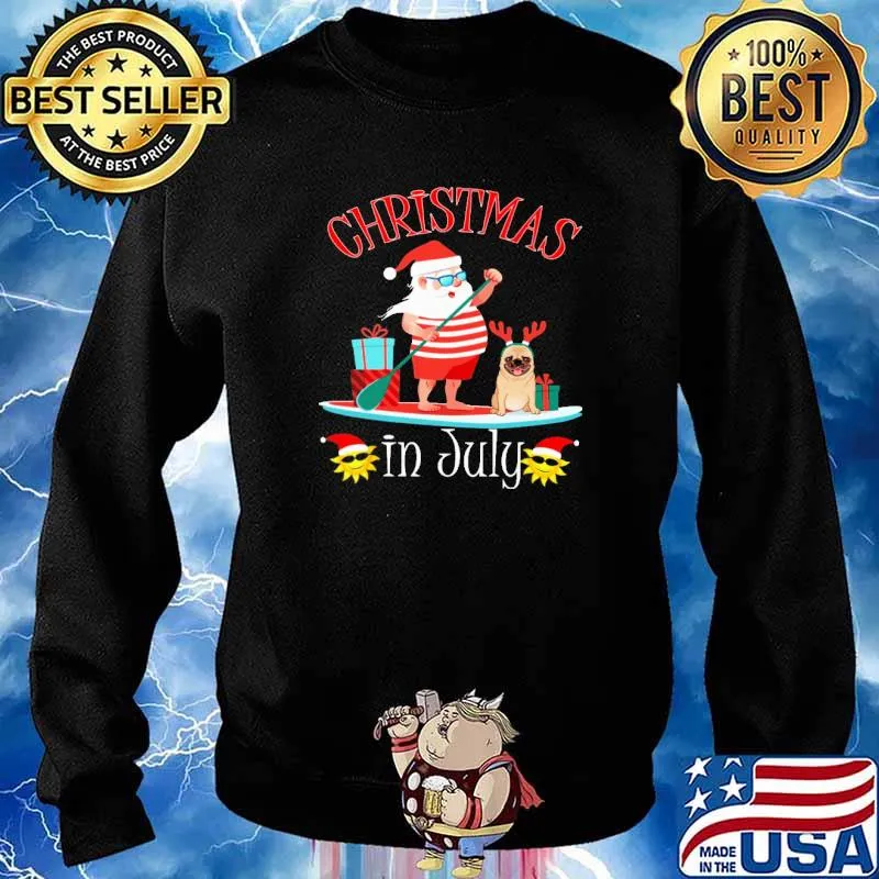 Christmas In July Santa Claus Dog Shirt Sweater