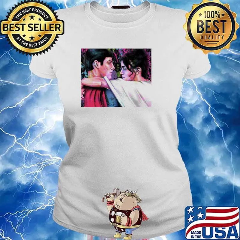 Christopher reeve and margot kidder in superman stars on art s Ladies tee