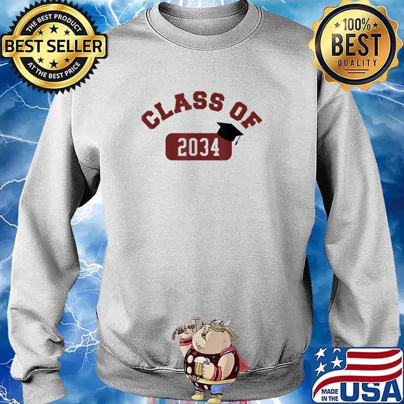 Class Of 2034 Grow with me handprint on the back T-Shirt Sweater