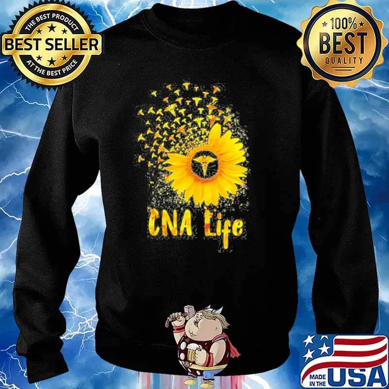 Cna Life Sunflower Nurse Shirt Sweater