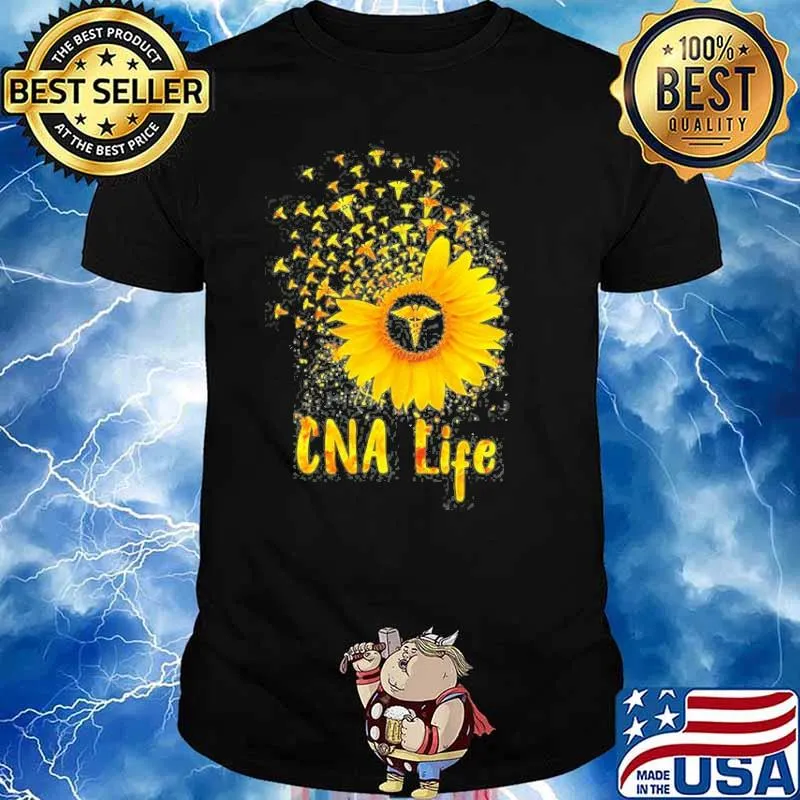 Cna Life Sunflower Nurse Shirt
