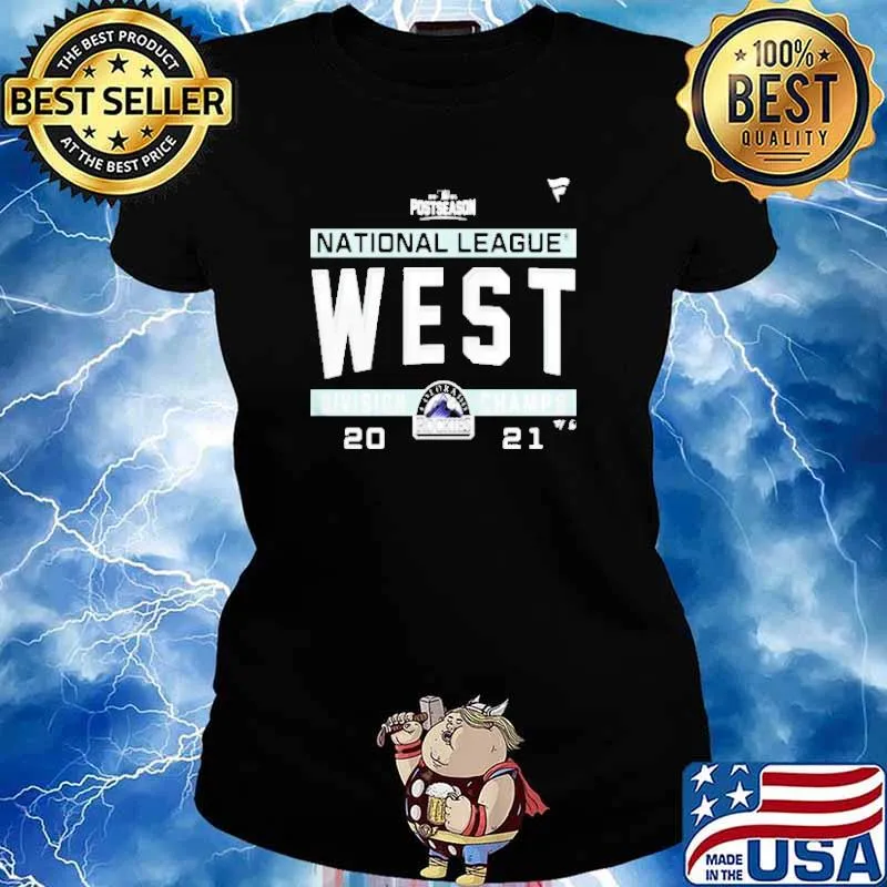 Colorado Rockies National League NL West Division Champions 2021 sport s Ladies tee