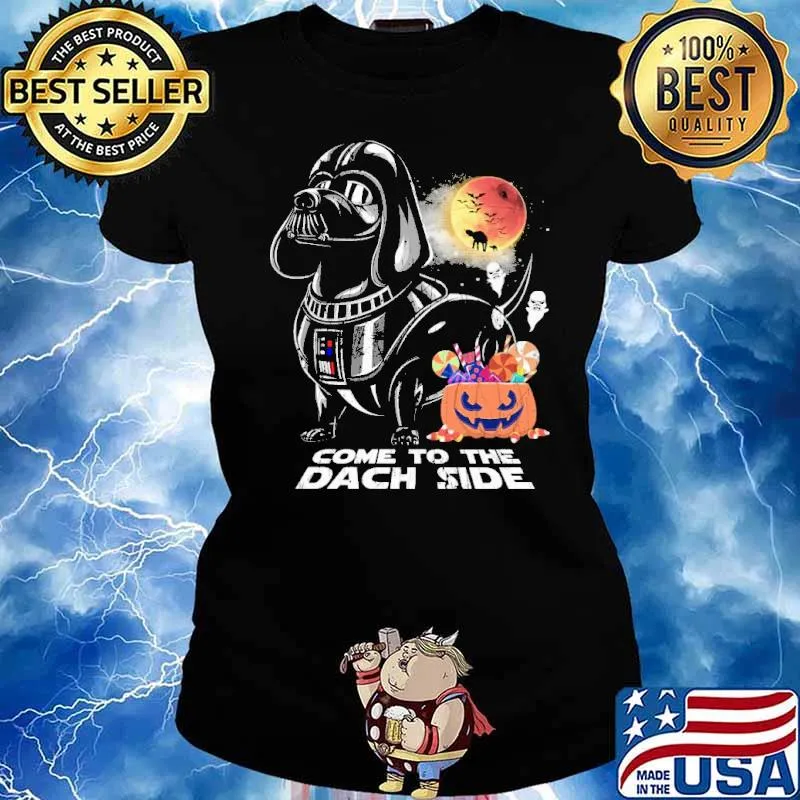 Come to the dach side pugside of the halloween mandalorian blood moon s Ladies tee