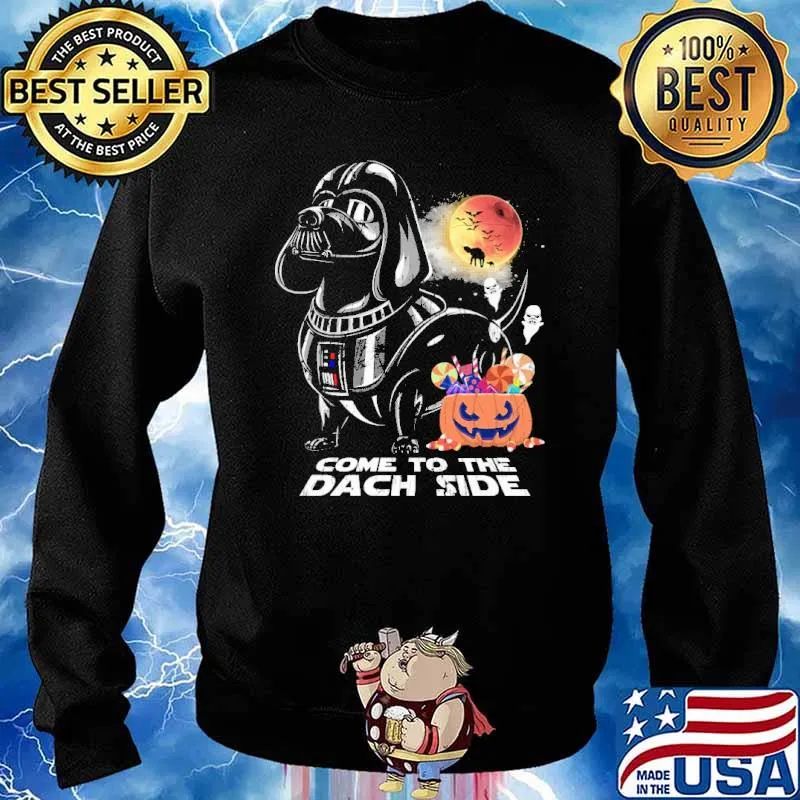 Come to the dach side pugside of the halloween mandalorian blood moon s Sweater