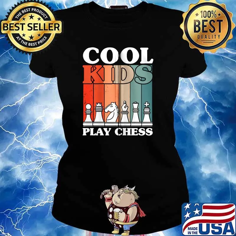 Cool Kids Play Chess Club Vintage T-Shirt Ladies tee