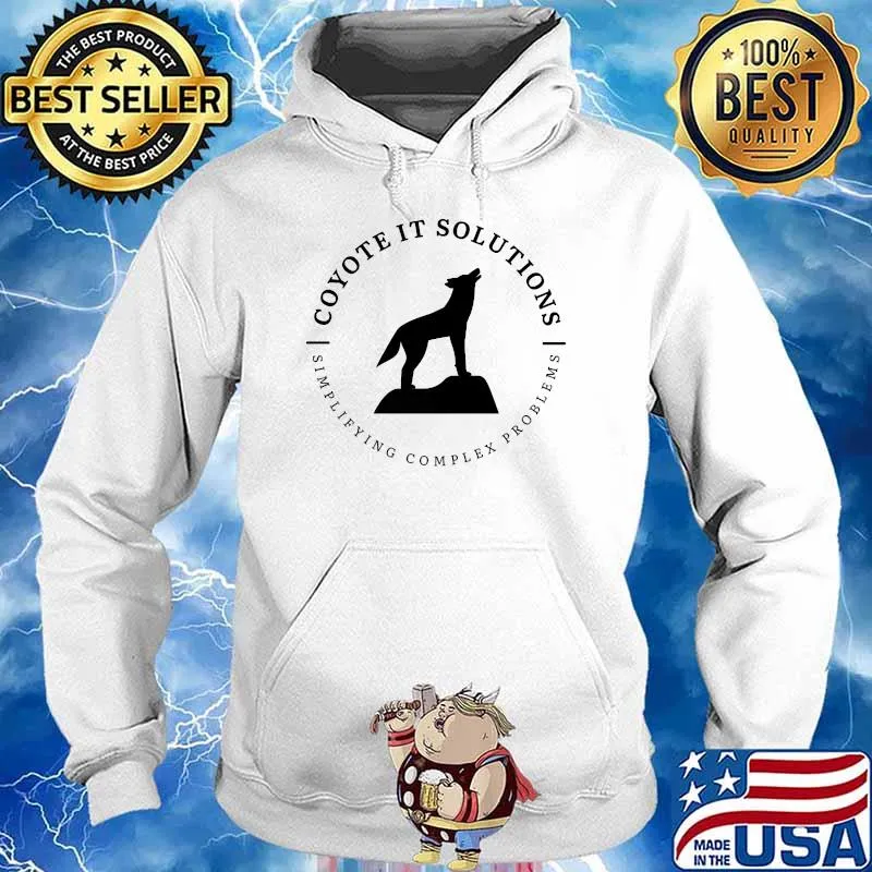 Coyote IT Solutions Simplifying Complex Problem Wolf T-Shirt Hoodie