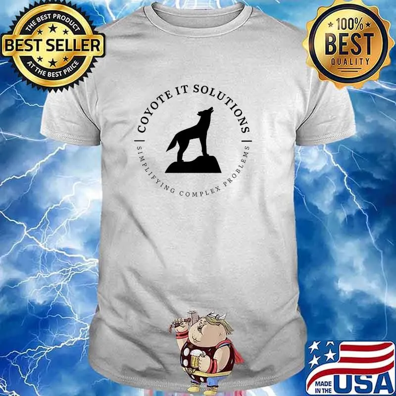 Coyote IT Solutions Simplifying Complex Problem Wolf T-Shirt