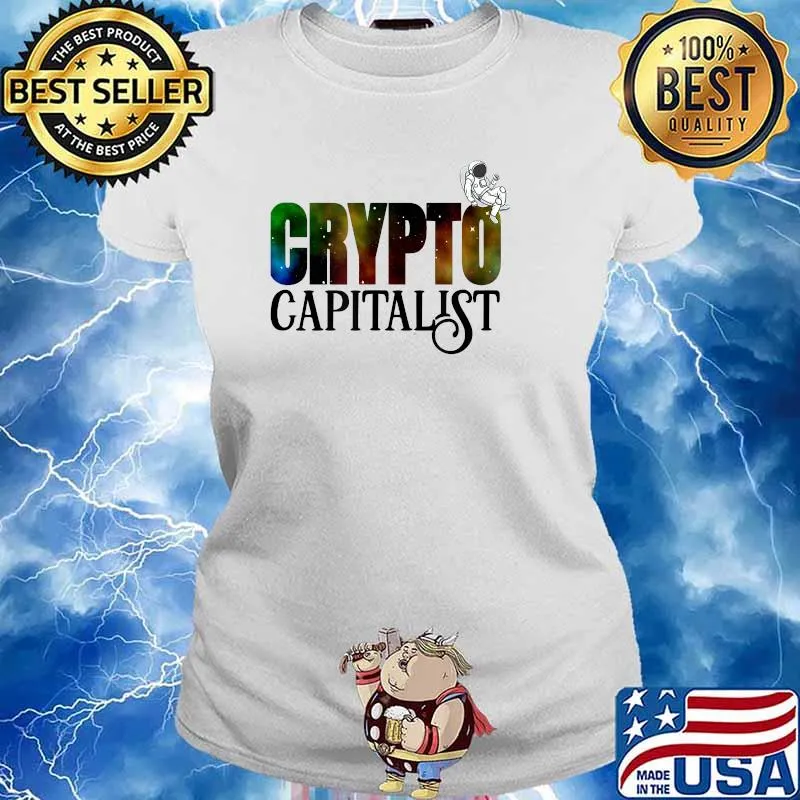 Cryptocurrency Blockchain Crypto Capitalist Space Astronaut T-Shirt Ladies tee