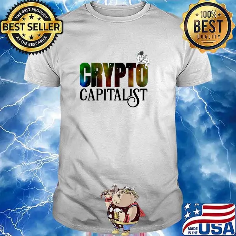 Cryptocurrency Blockchain Crypto Capitalist Space Astronaut T-Shirt