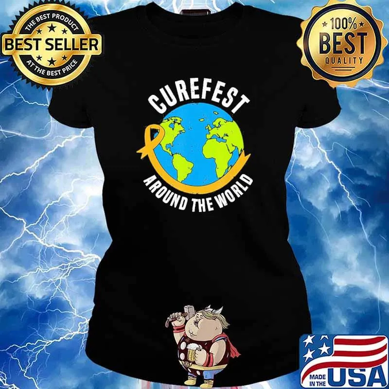 CureFest Around the World Globe Shirt Ladies tee