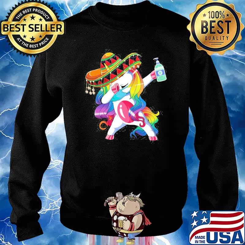 Dabbing Unicorn Cinco De Mayo 2022 Shirt Sweater