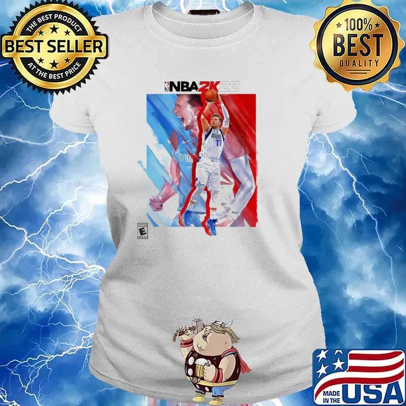 Dallas Luka Doncic #77 NBA 2k22 cover s Ladies tee