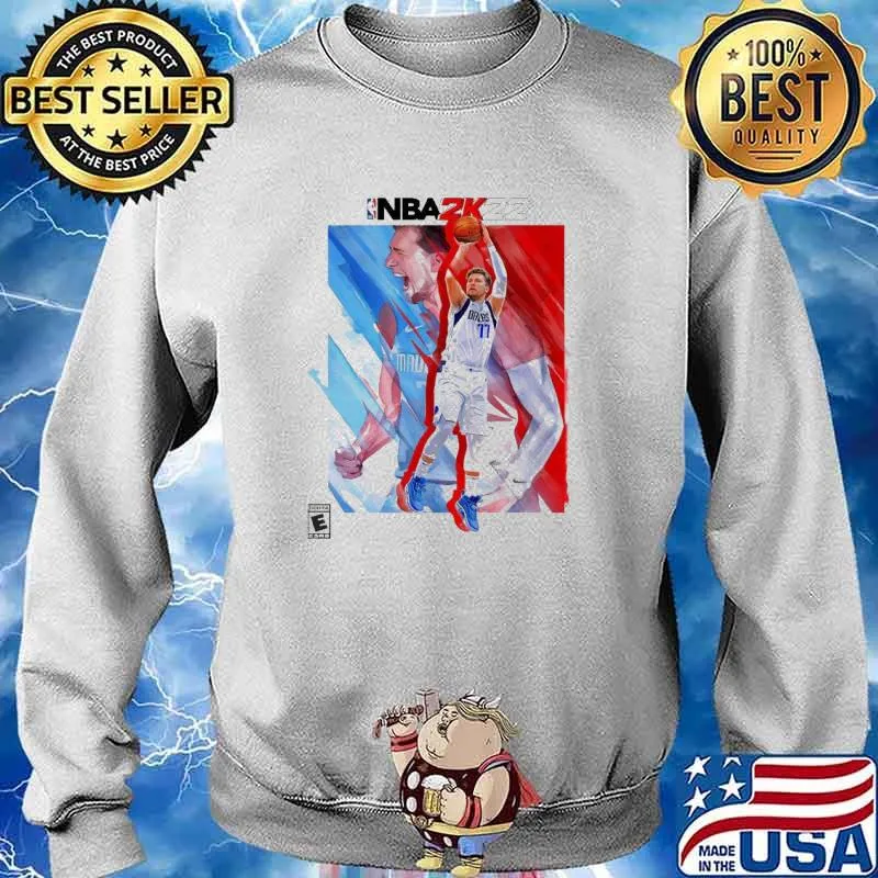 Dallas Luka Doncic #77 NBA 2k22 cover s Sweater