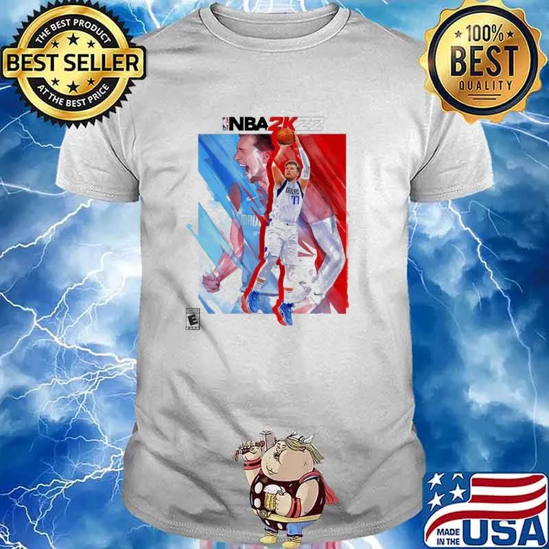 Dallas Luka Doncic #77 NBA 2k22 cover shirt