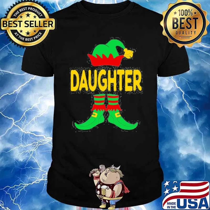 Daughter Elf Christmas Family Matching Pajama Shirt