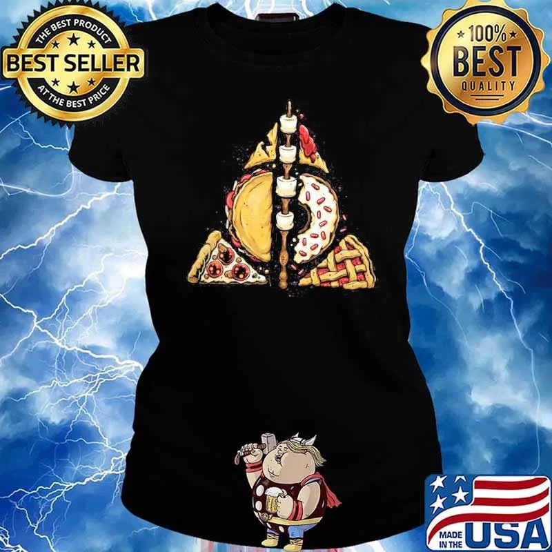 DEATHLY MALLOWS PIZZA SHIRT Ladies tee