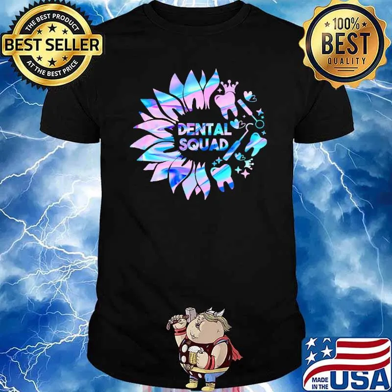 Dental Squad Sunflower Hologram Shirt