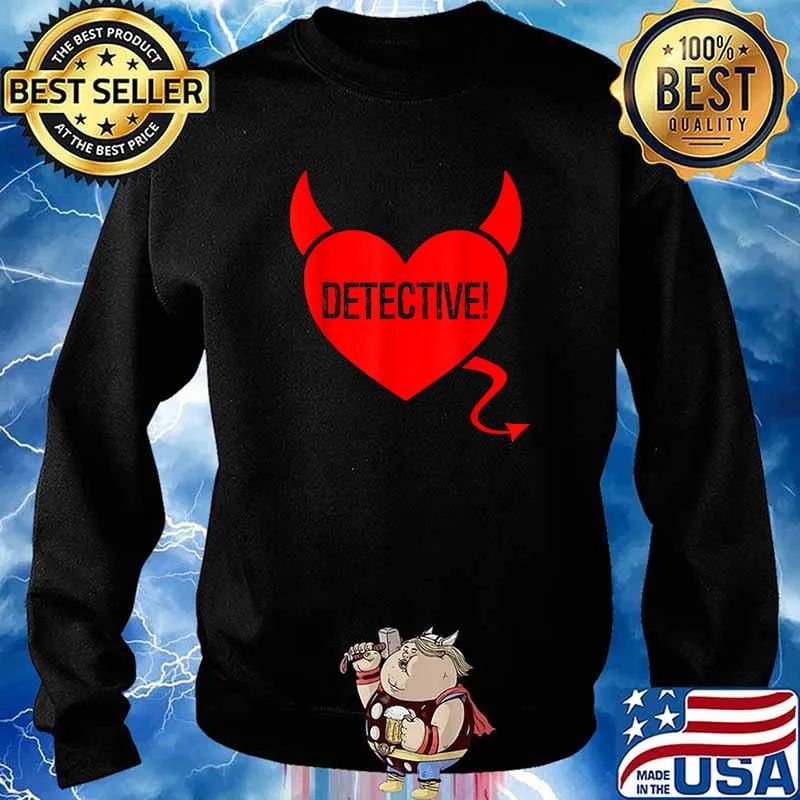 Detective Devil Tail Heart T-Shirt Sweater