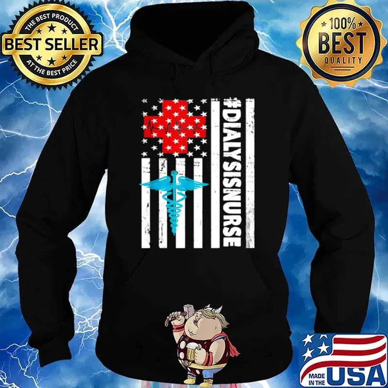 Dialysis Nurse 2021 Flag s Hoodie