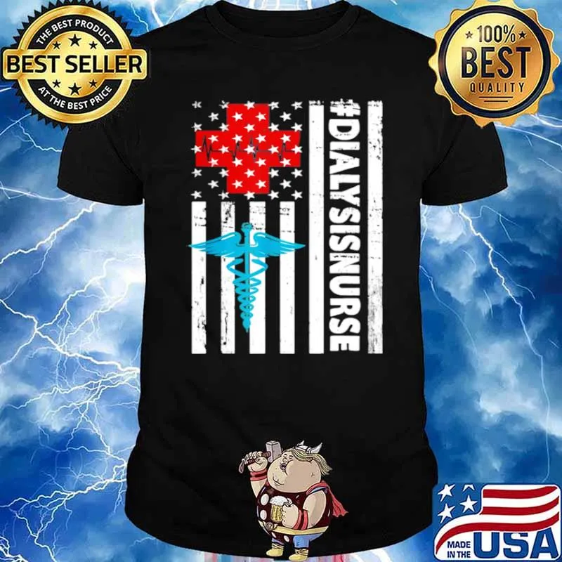 Dialysis Nurse 2021 Flag shirt