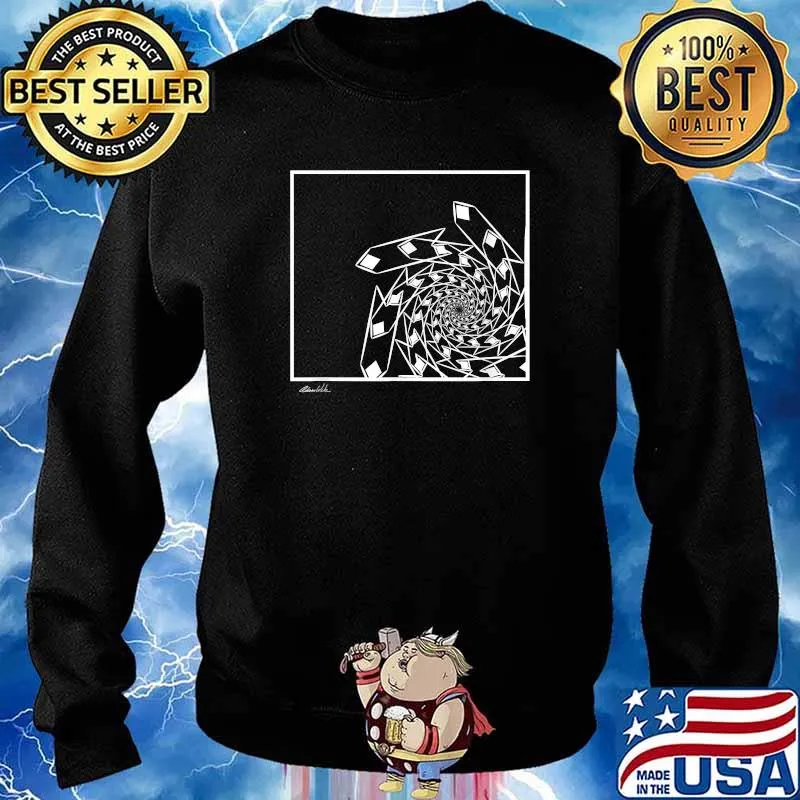 Diamond Arrow Infinite Spiral Fractal Trippy Art T-Shirt Sweater