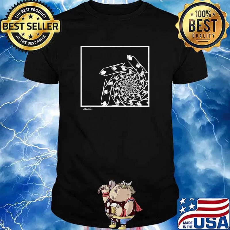 Diamond Arrow Infinite Spiral Fractal Trippy Art T-Shirt