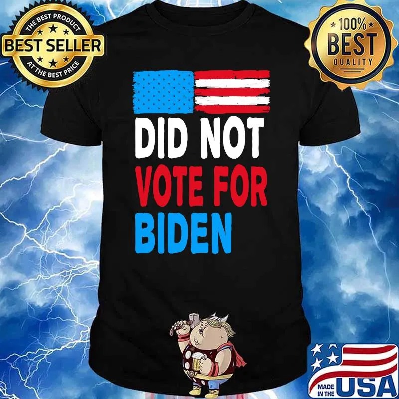 Did Not Vote For Biden Anti Impeach America Flag T-Shirt