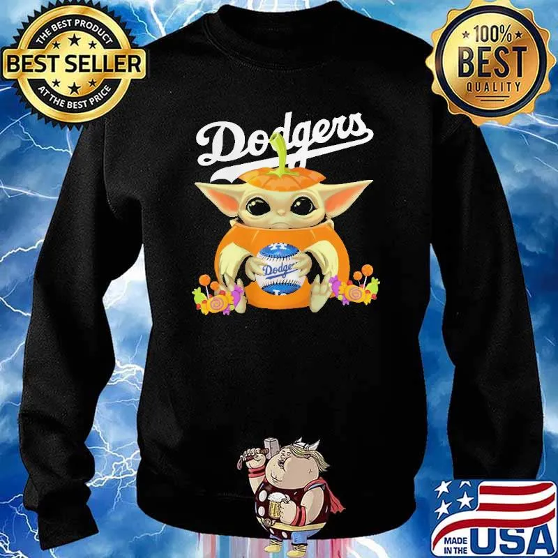 Dodgers Baby Yoda Halloween Shirt Sweater