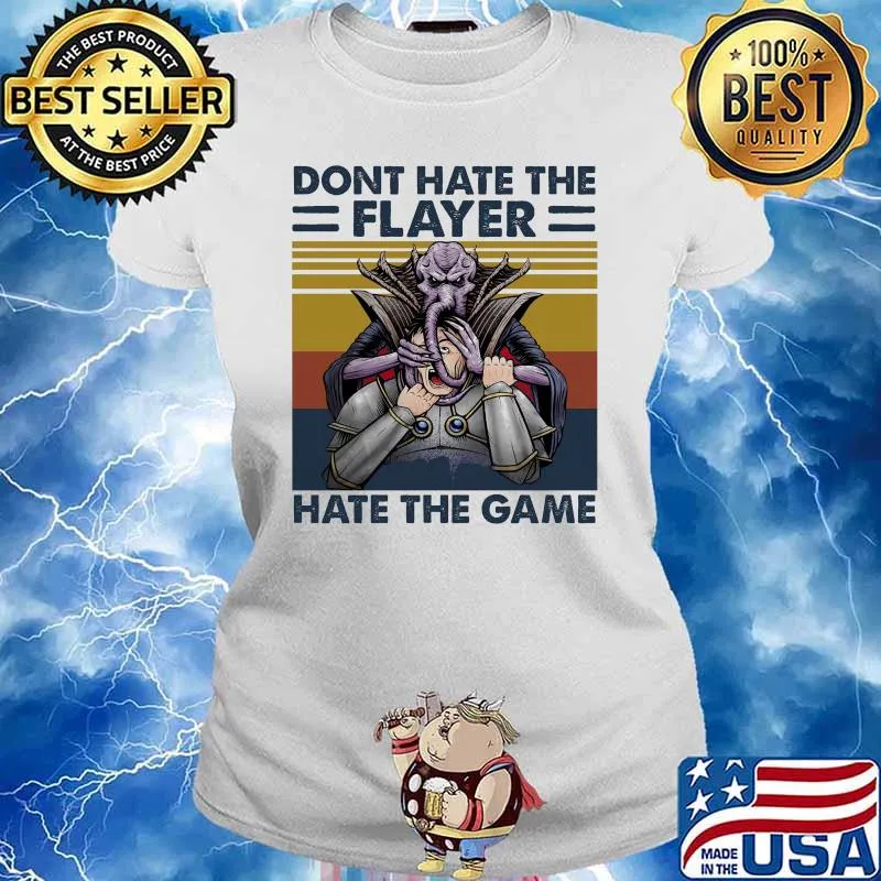 Dont hate the flayer hate the game vintage s Ladies tee