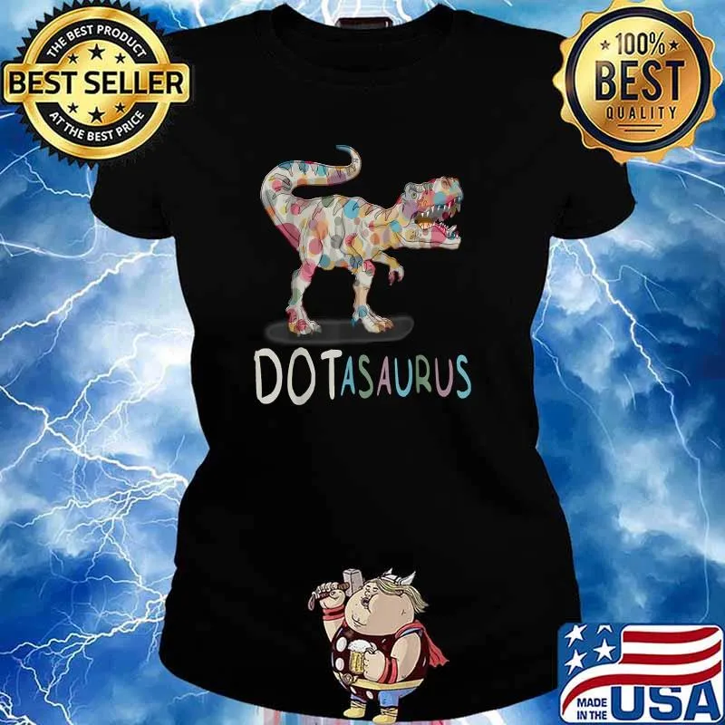 Dotasaurus Dot-asaurus Dinosaur T-Shirt Ladies tee