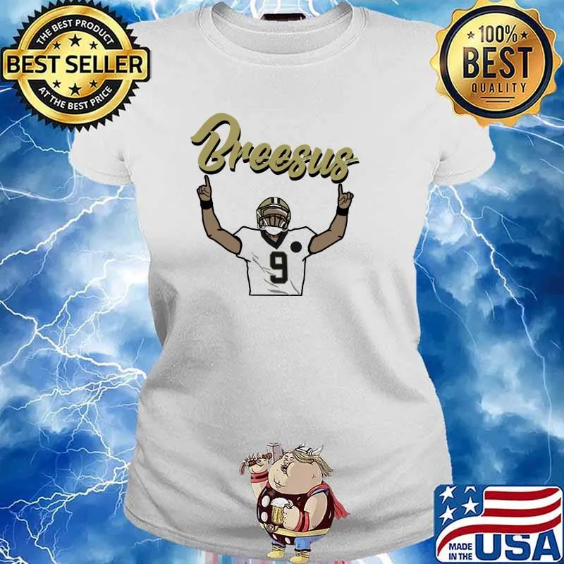 Drew Brees 'Breesus' New Orleans Saints NFL T-Shirt Ladies tee