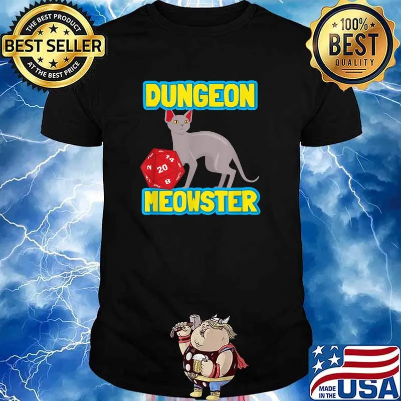 Dungeons Meowster Egyptian Dice T-Shirt