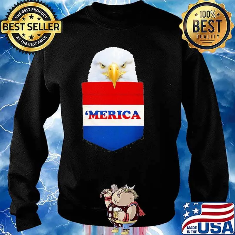 Eagle In My Your Pocket Red White Blue Merica Shirt Sweater