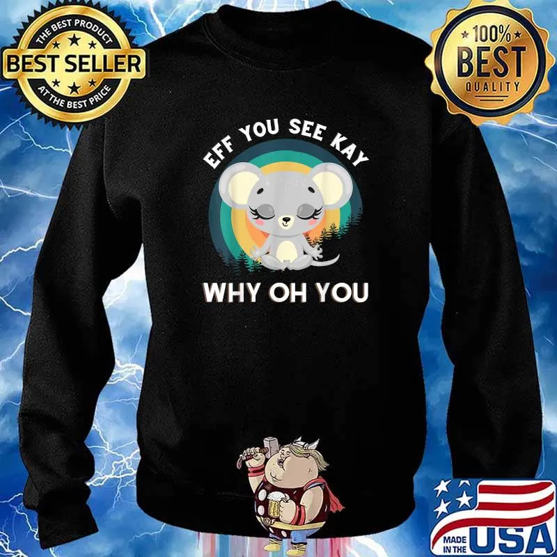 EFF You See Kay Why Oh You Meditation Mouse Yoga Vintage T-Shirt Sweater