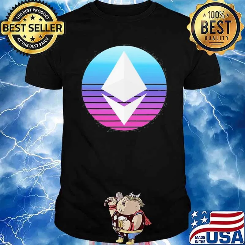 Ethereum Eth Logo Crypto Modern Blue Trader Cryptocurrency Shirt