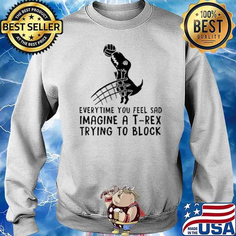 Everytime You Feel Sad Imagine A T Rex Trying To Block Shirt Sweater