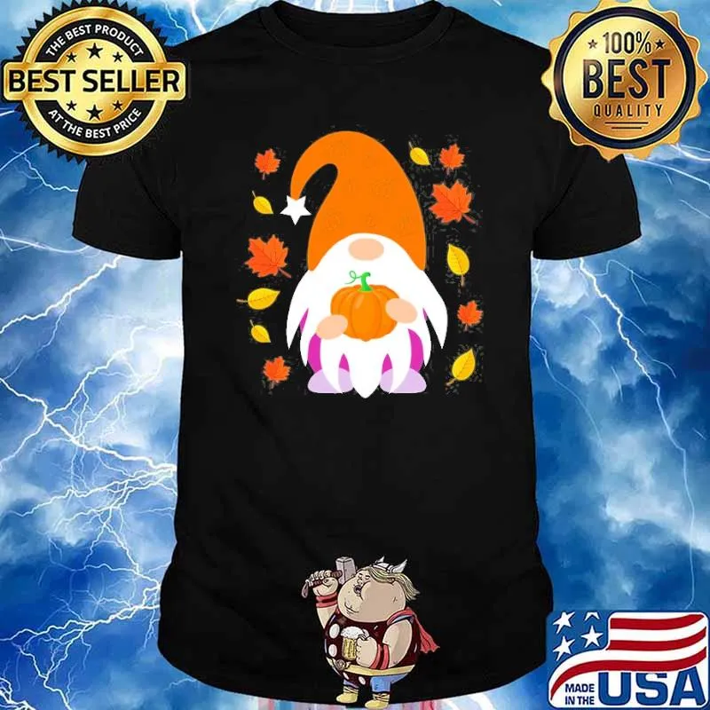 Fall Gnome Autumn Leaves Thanksgiving Shirt