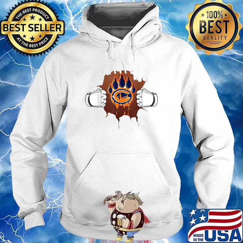 Foot Paw Bear Orange Chicago Gifts T-Shirt Hoodie