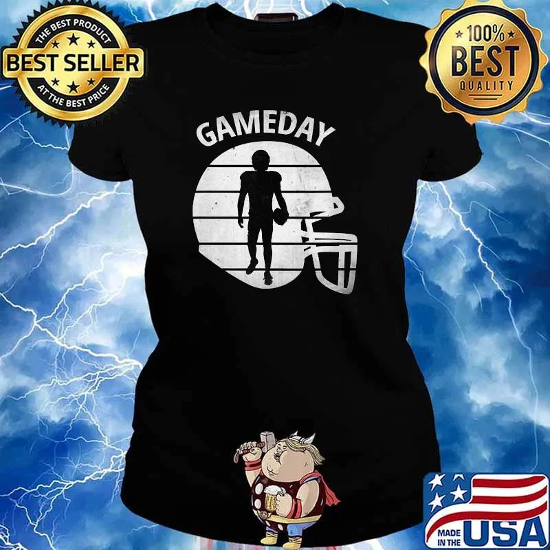 Football Gameday helmet vintage T-Shirt Ladies tee