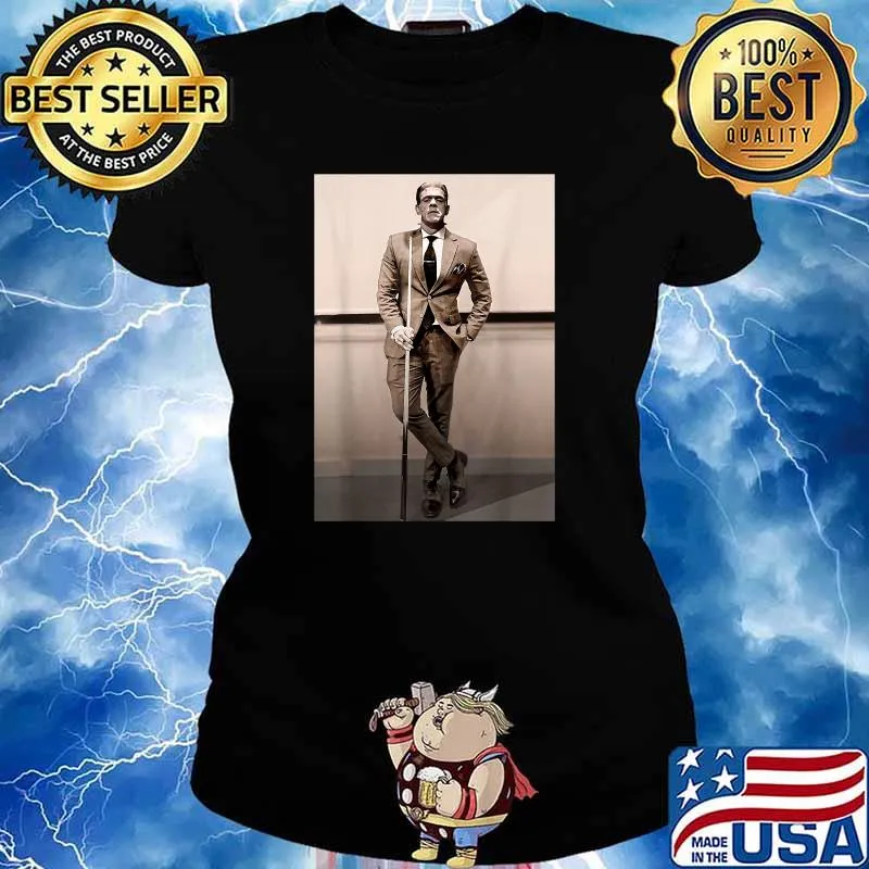Frankenstein Dapper Frankenstein Monster In Suit Halloween T-Shirt Ladies tee