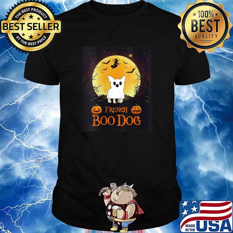 French Boo-Dog Dog Blood Moon French Bulldog Halloween T-Shirt
