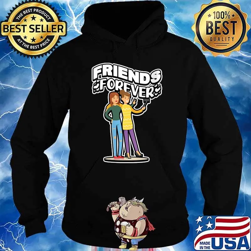 Friends Forever Matching BFF Heart T-Shirt Hoodie