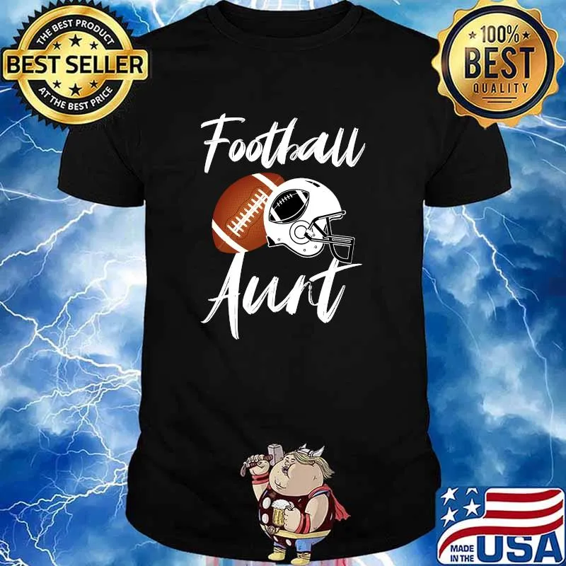 Funny football Aunt Football T-Shirt