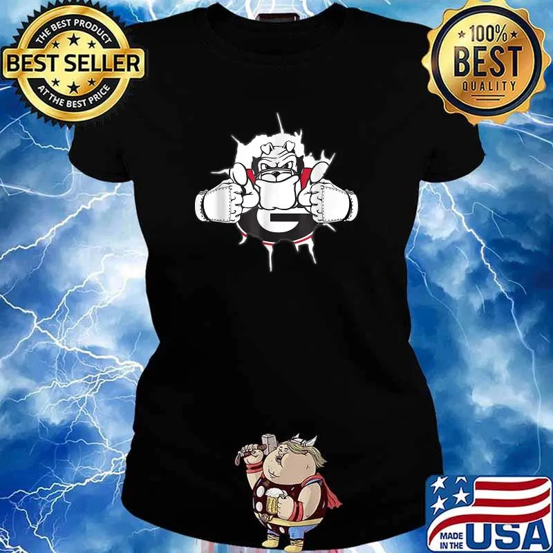 Georgia Bulldog Football T-Shirt Ladies tee