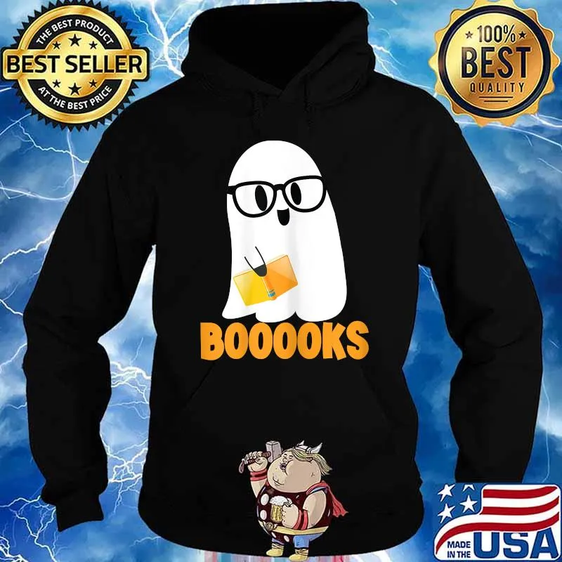 Ghost Booooks Halloween Boo T-Shirt Hoodie