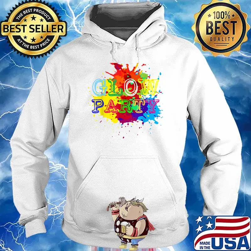 Glow Party Splash Colorful T-Shirt Hoodie