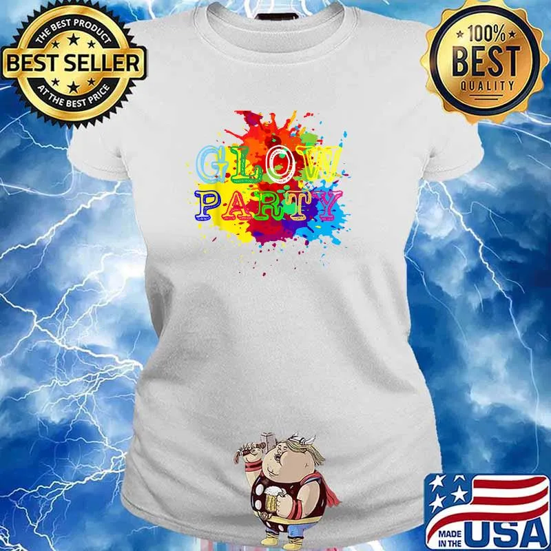 Glow Party Splash Colorful T-Shirt Ladies tee