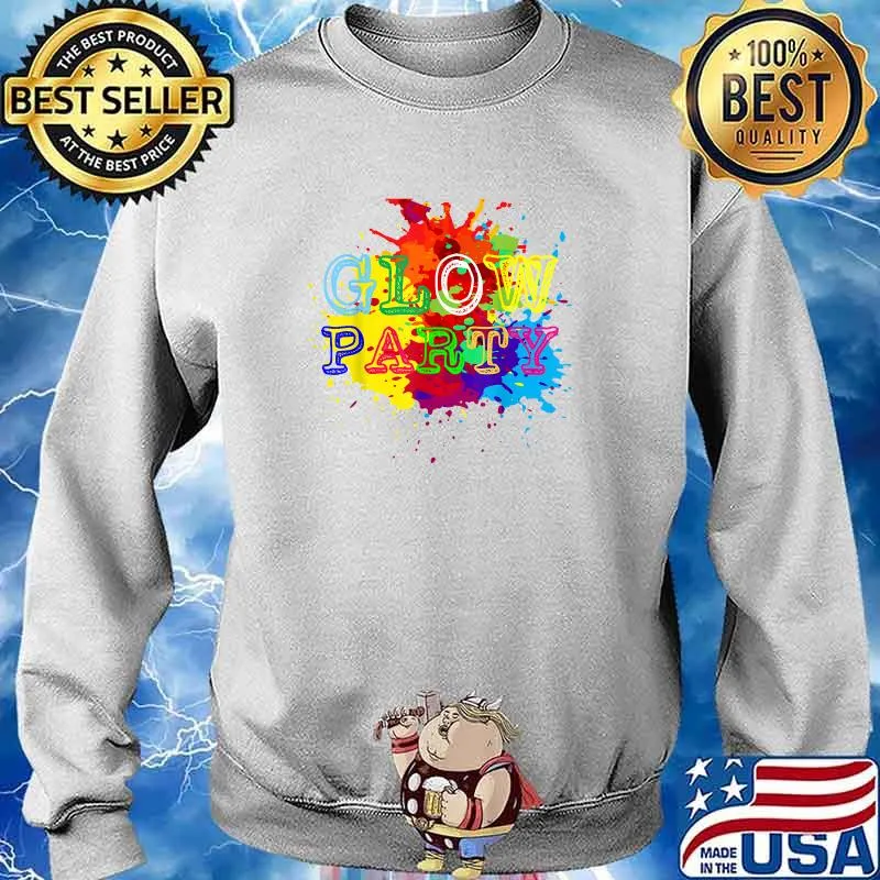 Glow Party Splash Colorful T-Shirt Sweater