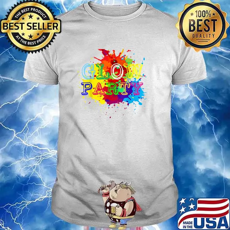 Glow Party Splash Colorful T-Shirt