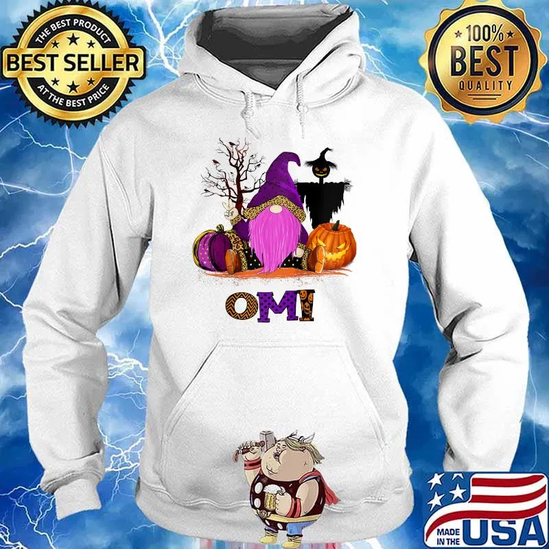 Gnome pumpkin spooky witch Omi Halloween T-Shirt Hoodie